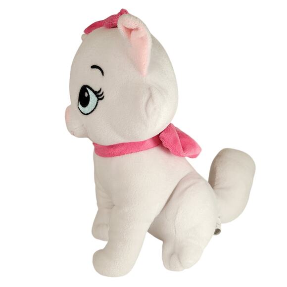 Disney Marie Aristocats White Cat Plush Pink Bow 10" Kohl’s Just Play 2023 - Picture 2 of 16